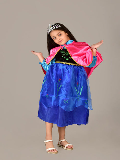 BookMyCostume Snow Princess Sister Princess of Arrendale Authentic Gown Fairy tale Kids Fancy Dress Costume for Girls